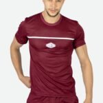 T-shirt rouge  à carreaux homme