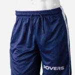 Short de sport bleu homme motif flèches