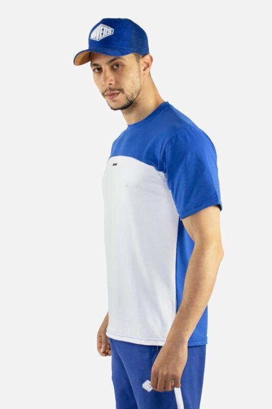 MAIN T shirt en coton bleu et blanc MAIN scaled