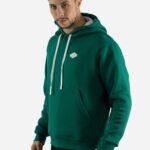 Sweat vert à capuche